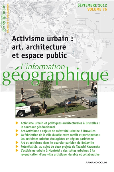 Information géographique (L'), n° 76-3. Activisme urbain : art, architecture et espace public