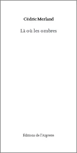 Là où les ombres. Les grains les reflets