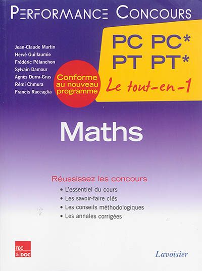 Maths 2e année PC* PC-PT* PT : le tout-en-1