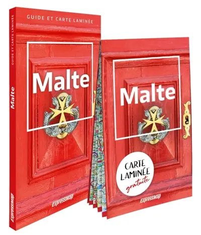 Malte : guide et carte laminée