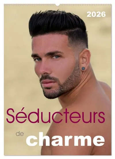 Séducteurs de charme (Calendrier mural 2026 DIN A2 horizontal), CALVENDO calendrier mensuel : Ces 12 photos érotiques en couleurs de beaux gosses mettent en valeur leur séduction.
