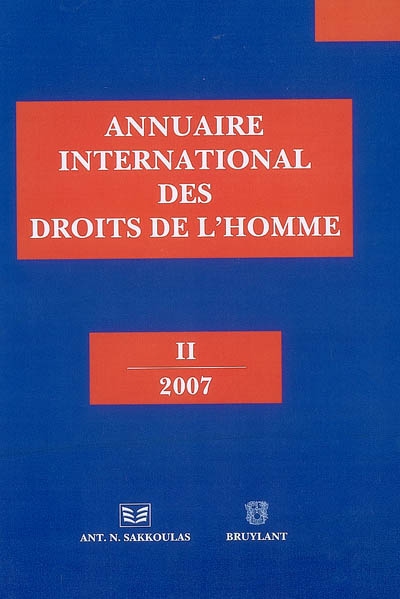 Annuaire international des droits de l'homme. Vol. 2. 2007