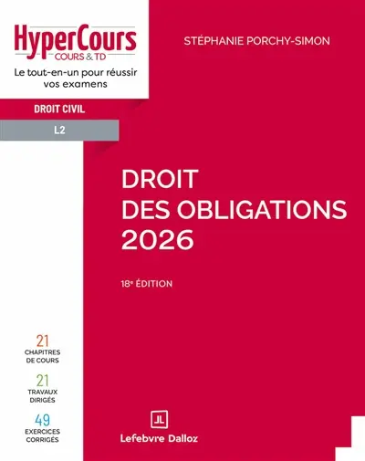 Droit des obligations 2026 : droit civil, L2