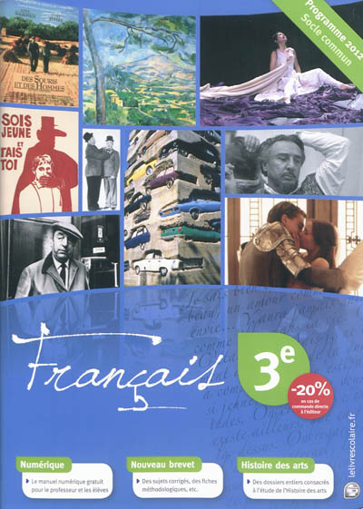Français 3e : programme 2012