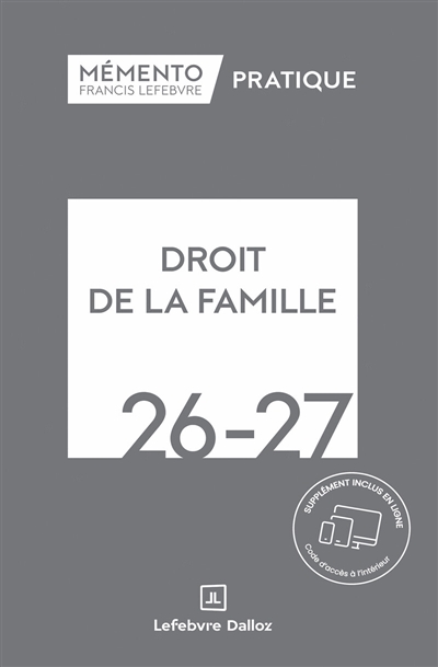Droit de la famille 2026-2027