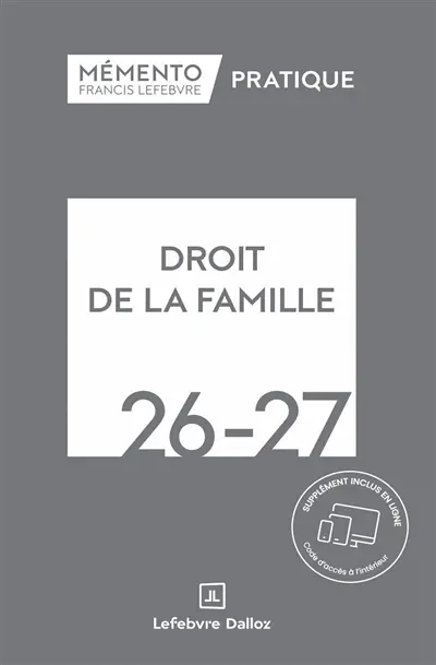 Droit de la famille 2026-2027