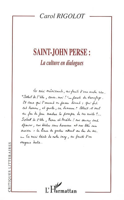 Saint-John Perse : la culture en dialogues
