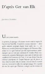 D'après Ger van Elk