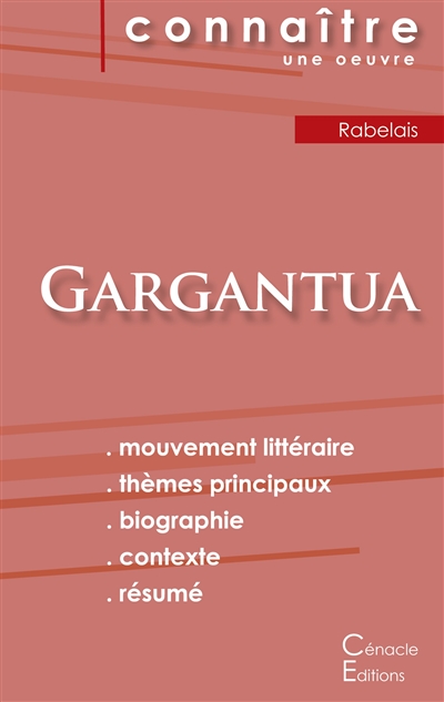 Fiche de lecture Gargantua...