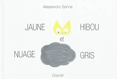 Jaune hibou et nuage gris