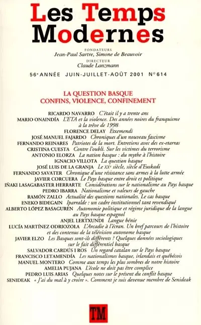 Temps modernes (Les), n° 614. La question basque