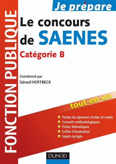 Le concours de SAENES : catégorie B, fonction publique