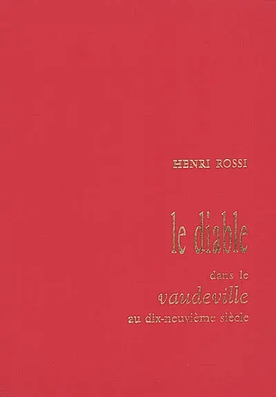 Le diable dans le vaudeville au XIXe siècle