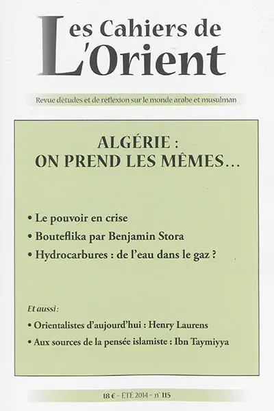 Cahiers de l'Orient (Les), n° 115