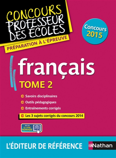 Français : concours 2015. Vol. 2