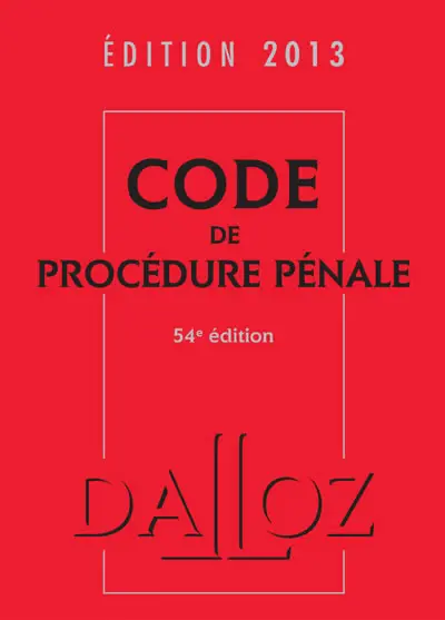 Code de procédure pénale 2013