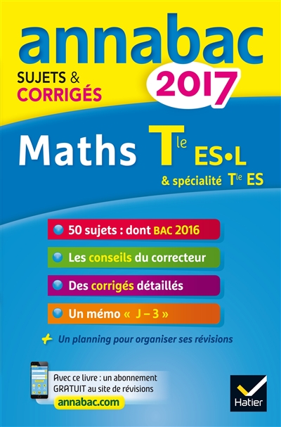 Mathématiques : terminale ES spécifique & spécialité, terminale L spécialité : 2017