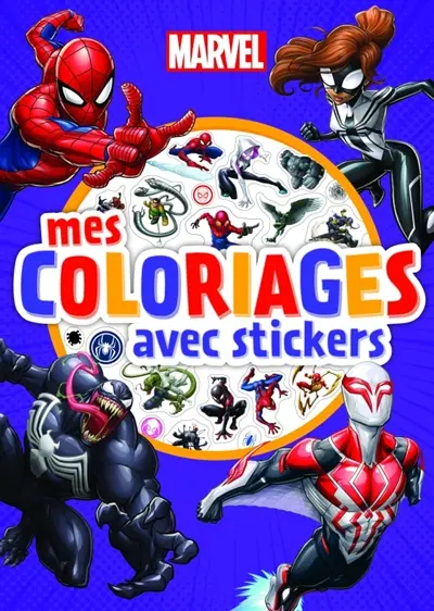 Spider-Man : mes coloriages avec des stickers