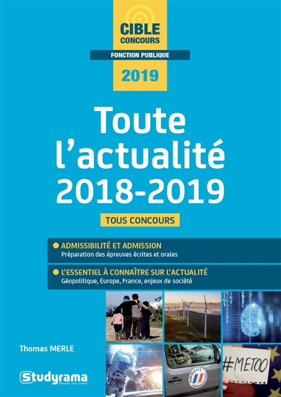 Toute l'actualité 2018 : tous concours 2019