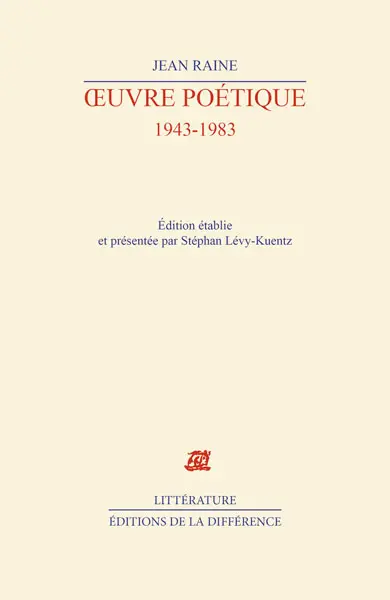 Oeuvre poétique : 1943-1983