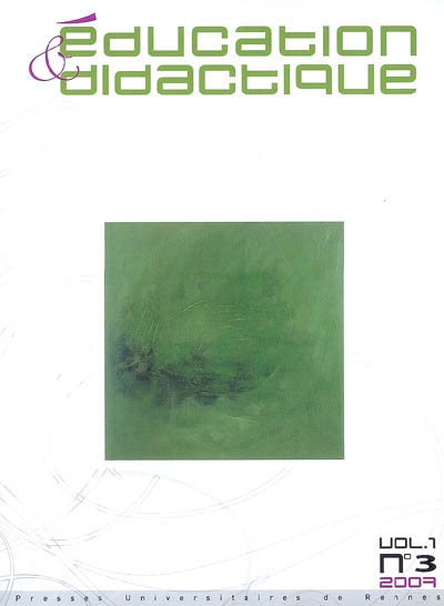 Education & didactique, n° 3 (2007)