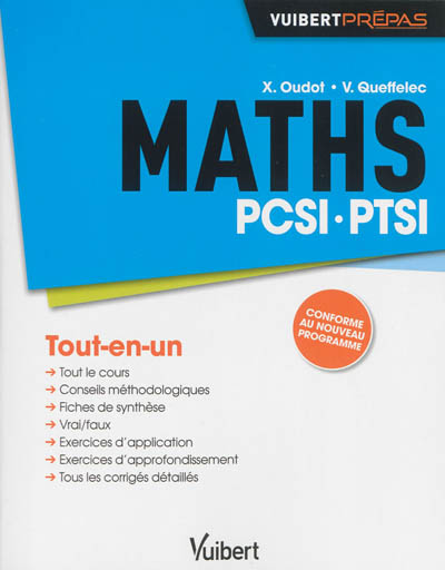 Maths PCSI, PTSI : tout-en-un : conforme au nouveau programme