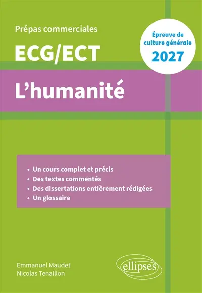 L'humanité : prépas commerciales ECG, ECT : épreuve de culture générale 2027