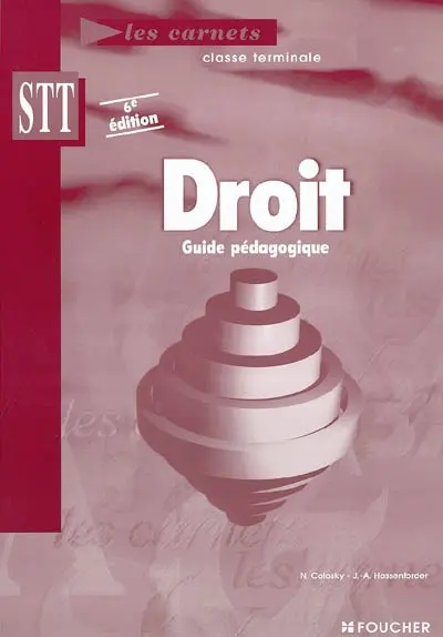 Droit classe terminale STT : guide pédagogique