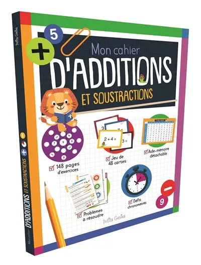 Mon cahier d'additions et soustractions