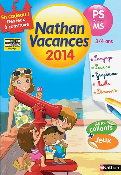 Nathan vacances 2014, de la PS vers la MS, 3-4 ans