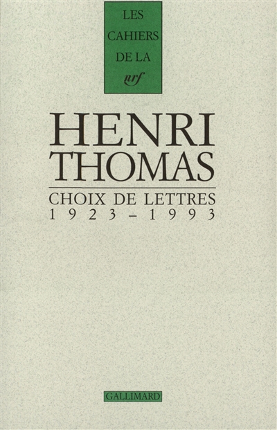 choix de lettres (1923-1993)