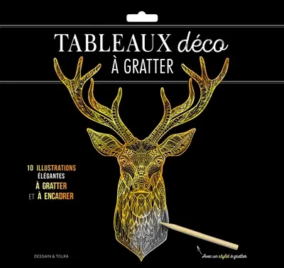 Tableaux déco à gratter : 10 illustrations élégantes à gratter et à encadrer