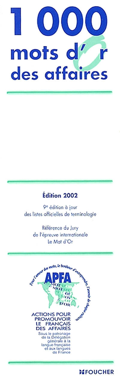 1000 mots d'or des affaires