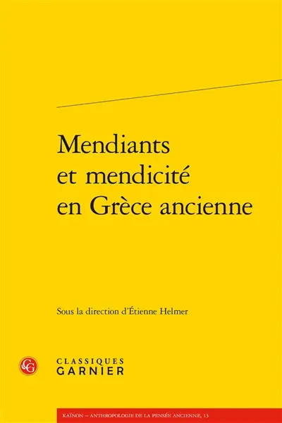 Mendiants et mendicité en Grèce ancienne