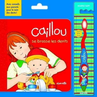 Caillou se brosse les dents
