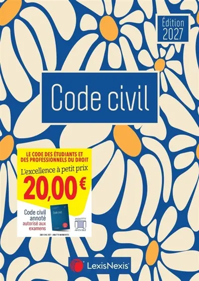 Code civil 2027 : jaquette marguerites