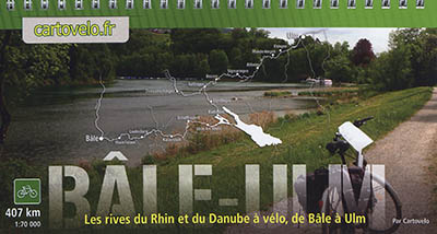 Bâle-Ulm : les rives du Rhin et du Danube à vélo, de Bâle à Ulm : 407 km, 1:70.000