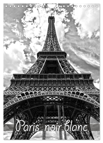 Paris noir blanc (Calendrier mural 2026 DIN A4 horizontal), CALVENDO calendrier mensuel : La capitale Paris en noir et blanc, vue d'un taxi