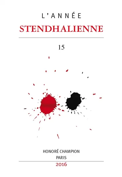Année stendhalienne (L'), n° 15
