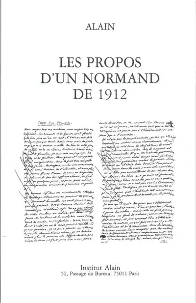 Les propos d'un Normand de 1912
