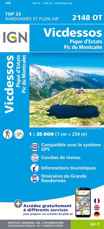 2148OT VICDESSOS, PICS ESTATS ET PIC DU MONTCALM / RECTO