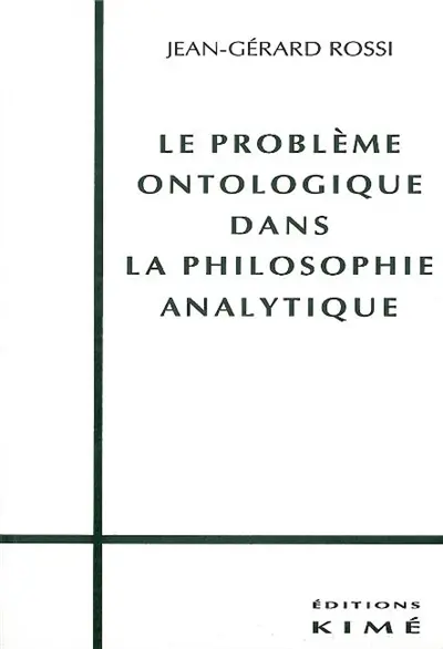 Le problème ontologique dans la philosophie analytique