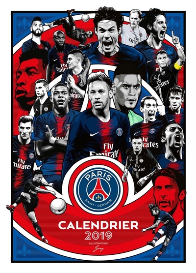 Calendrier 2019 : Paris Saint-Germain
