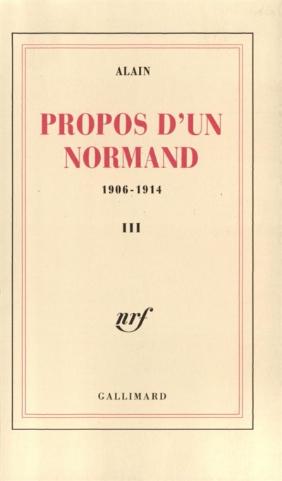 propos d'un normand : 1906-1914. vol. 3
