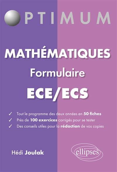 Mathématiques : formulaire ECE-ECS