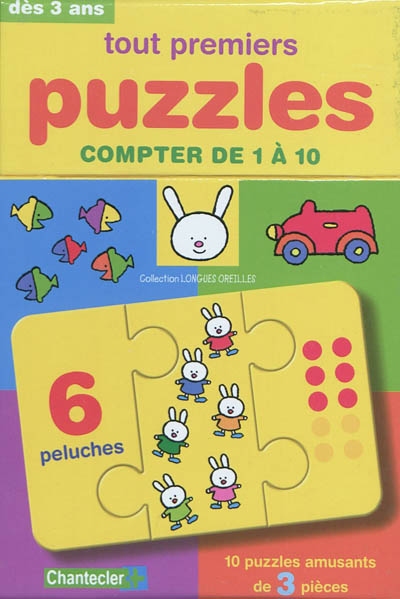 Tout premiers puzzles : compter de 1 à 10 : 10 puzzles amusants de 3 pièces : dès 3 ans