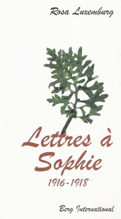 Lettres à Sophie : 1916-1918. A la rencontre de Rosa Luxembourg