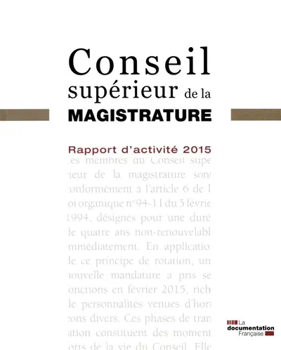 Rapport d'activité 2015
