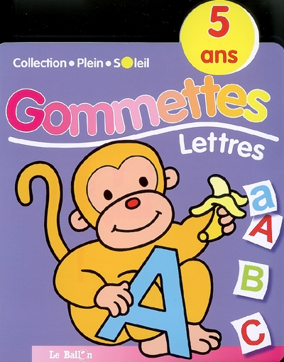 Gommettes lettres 5 ans : singe