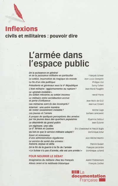 Inflexions, n° 20. L'armée dans l'espace public